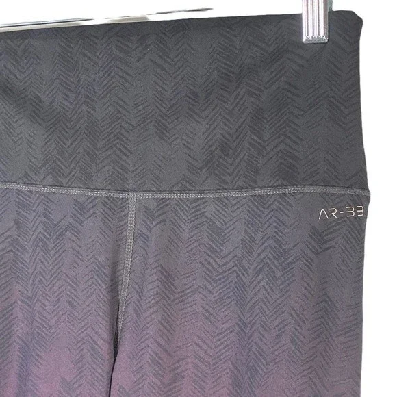 AR-33 Womens Gray Purple Ombre High Waist Legging Size Medium - Picture 4 of 11